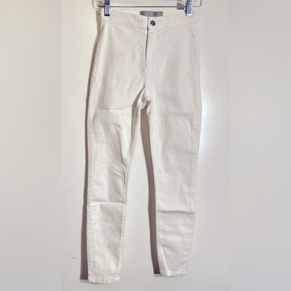 Topshop Joni White High Rise Skinny Jeans
